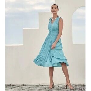 NWT White House black market blue dress Mykonos